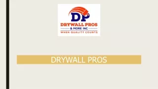 Residential drywall contractors