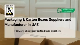 Packaging And Cartoon Boxes