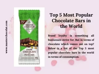Top 5 Most Popular Chocolate Bars in the World
