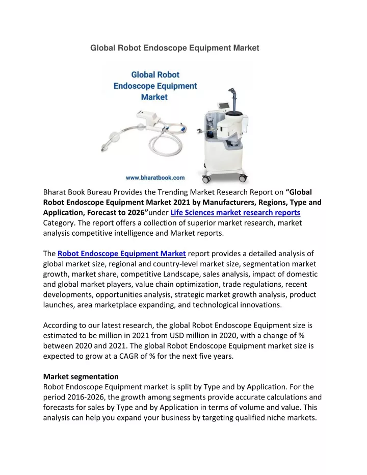 global robot endoscope equipment market