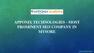 Apponix- SEO Company in Mysore