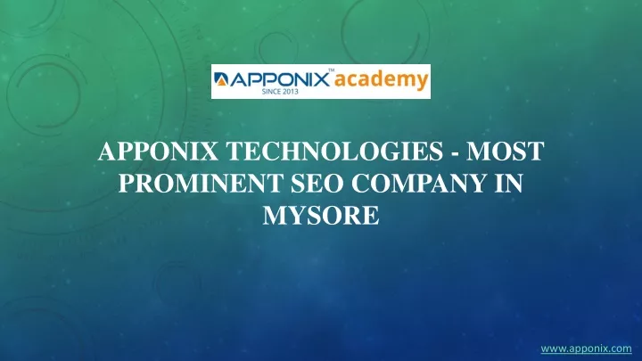 apponix technologies most prominent seo company
