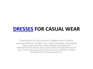 dresses for casual wear
