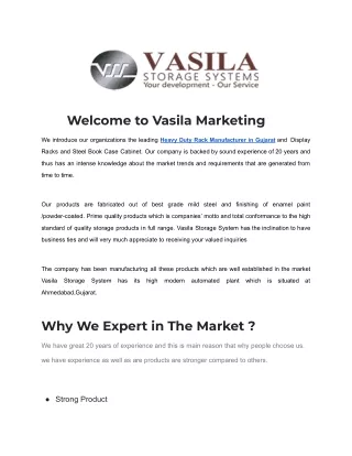 Heavy Duty Rack Manufacturer in Gujarat Vasila Marketing