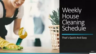 Weekly House Cleaning Schedule That’s Quick And Easy