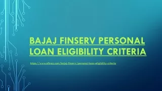 Bajaj Finserv Personal Loan Eligibility Criteria - Apply 10.99* Interest Rate