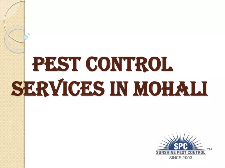 pest control services in mohali