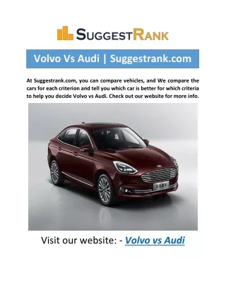 Volvo Vs Audi | Suggestrank.com