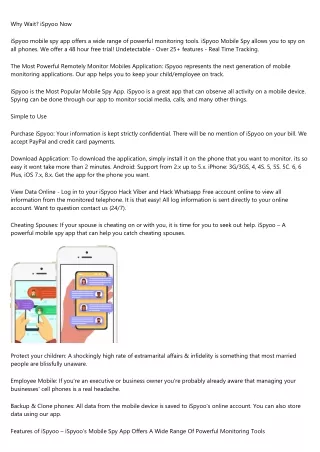 iSpyoo Is The Leading Spy App Trial Free