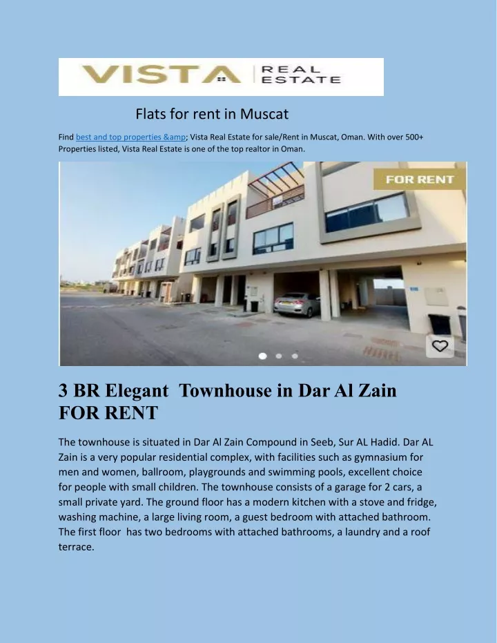 flats for rent in muscat