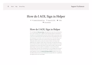 aol sign in helper