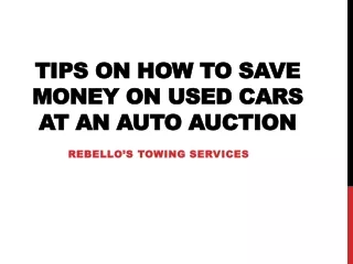 Tips on How to Save Money on Used Cars at an Auto Auction