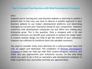 tips to succeed your business with