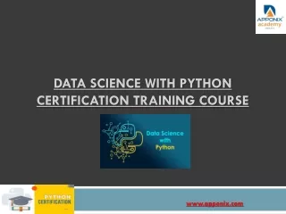 Data Science with Python Certification Training Course PPT