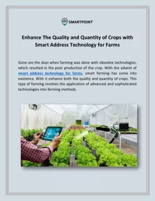 enhance the quality and quantity of crops with