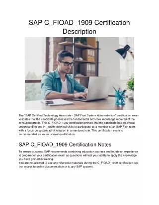 sap c fioad 1909 certification description