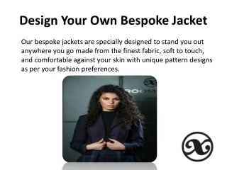 Design Your Own Bespoke Jacket