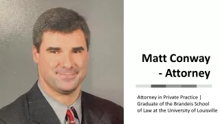 Matt Conway - Attorney - La Grange, Kentucky