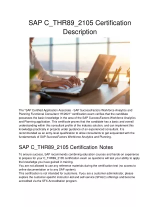 sap c thr89 2105 certification description