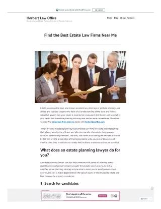 Find the Best Estate Law Firms Near Me
