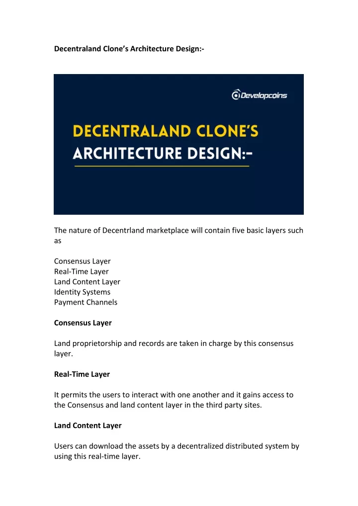 decentraland clone s architecture design