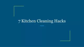 7 kitchen cleaning hacks