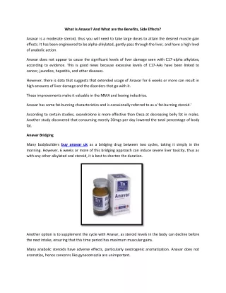 Buy Anavar UK