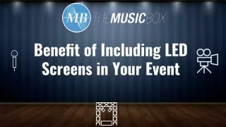 benefit of including led screens in your event