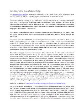 market leadership service robotics market
