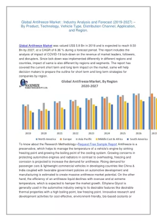 Global Antifreeze Market