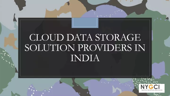 cloud data storage solution providers in india