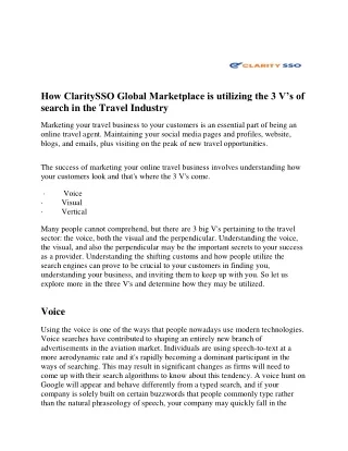 how claritysso global marketplace is utilizing