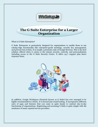 the g suite enterprise for a larger organization