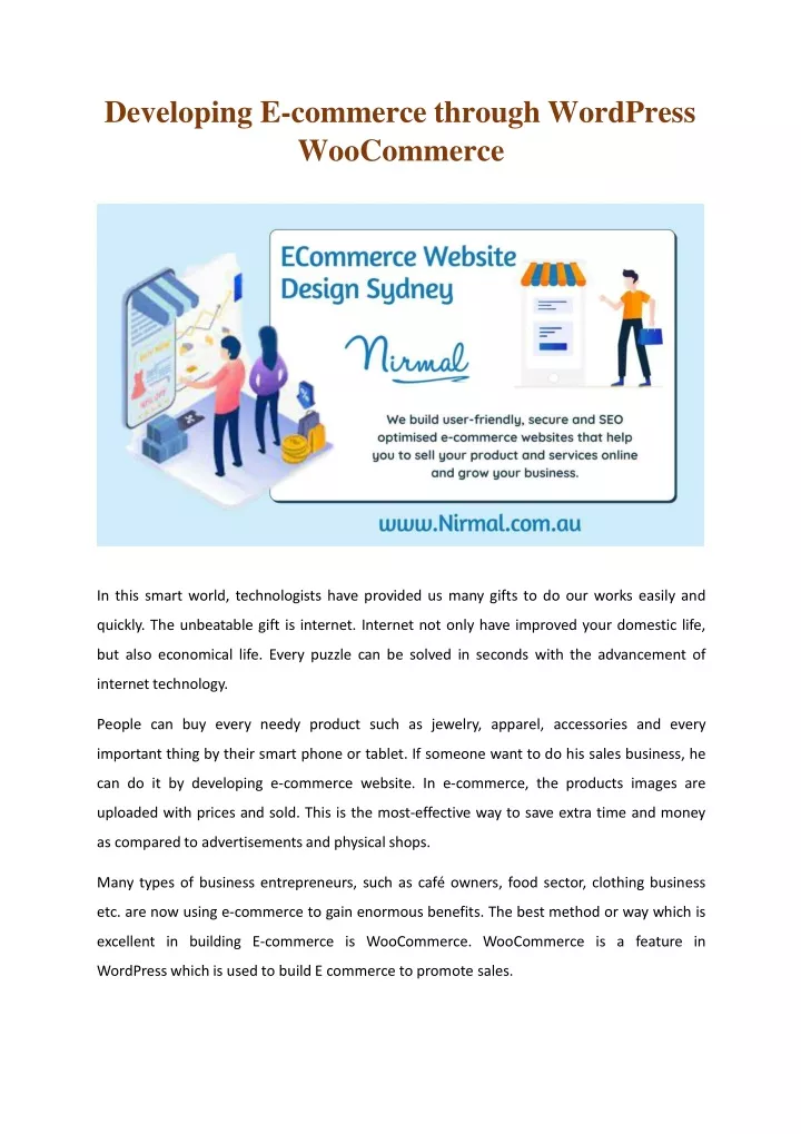 developing e commerce through wordpress woocommerce