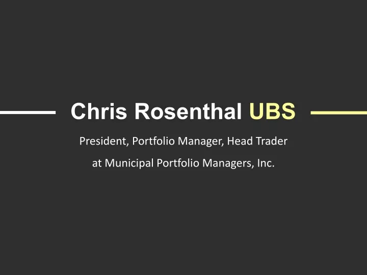 chris rosenthal ubs