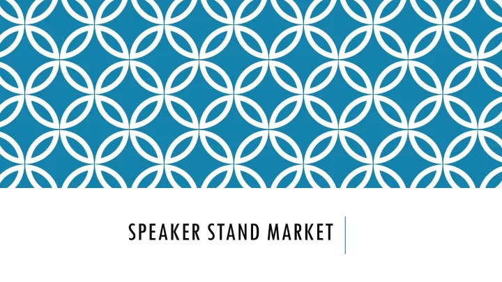 speaker stand market