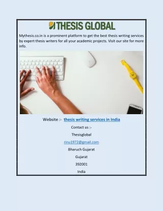 Thesis Writing Services in India | Mythesis.co.in