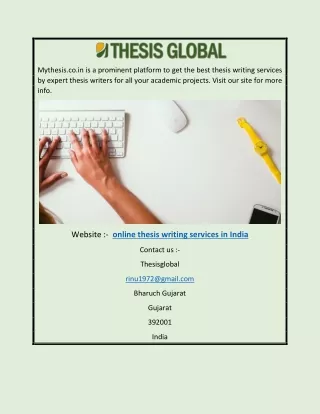 Online Thesis Writing Services in India | Mythesis.co.in