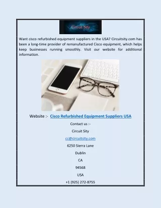 Cisco Refurbished Equipment Suppliers Usa | Circuitsity.com