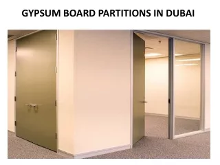 gypsum board partitions in dubai