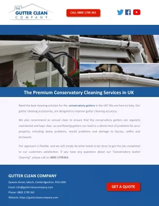 The Premium Conservatory Cleaning Services in UK