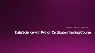 Data Science with Python Certification Training Course