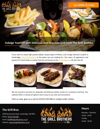 Indulge Yourself with Delicious and Exquisite Grill from The Grill Bothers