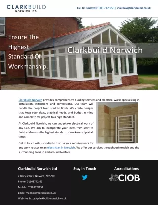 Ensure The Highest Standard Of Workmanship.