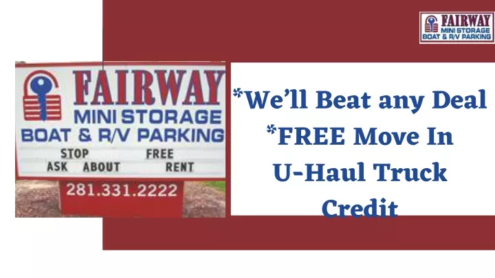 we ll beat any deal free move in u haul truck