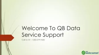 welcome to qb data service support