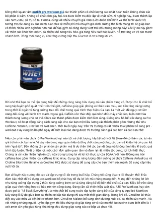 Pre Workout Curse - Bí Quyết Tập Gym Pre Workout Là Gì?