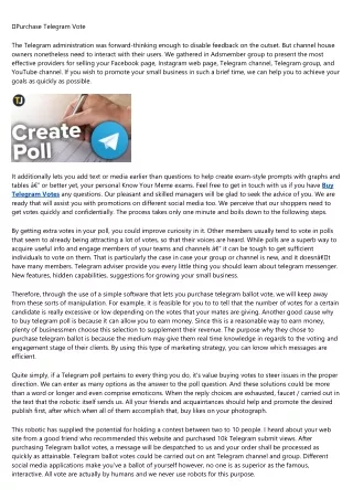 purchase telegram vote