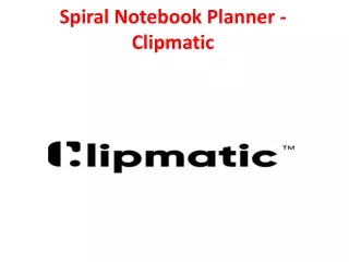 Spiral Notebook Planner - Clipmatic