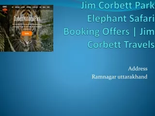 Jim Corbett Park Elephant Safari Booking Offers | Jim Corbett Travels
